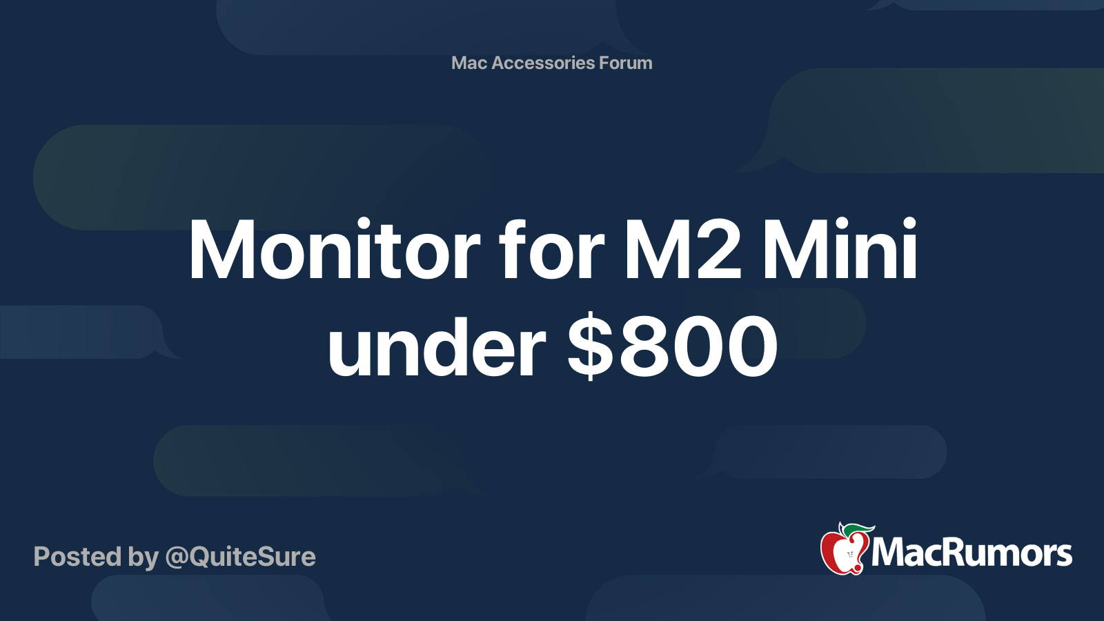 Monitor for M2 Mini under $800 | MacRumors Forums
