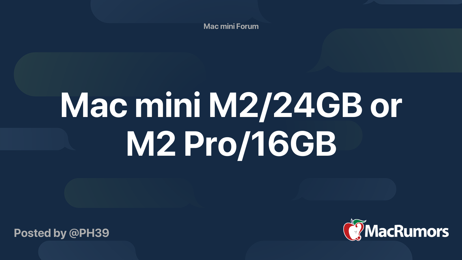 Mac mini M2/24GB or M2 Pro/16GB