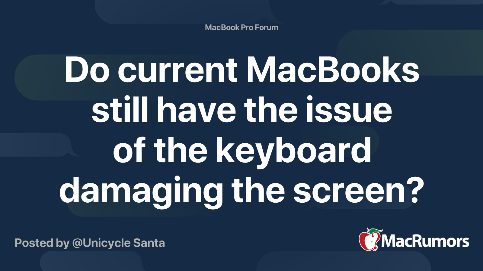 Do current MacBooks still have the issue of the keyboard damaging the