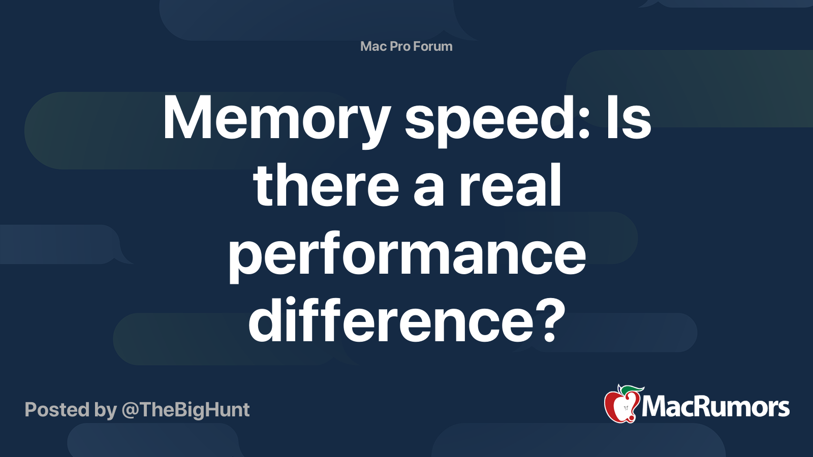 Memory speed is there a real performance difference macrumors forums