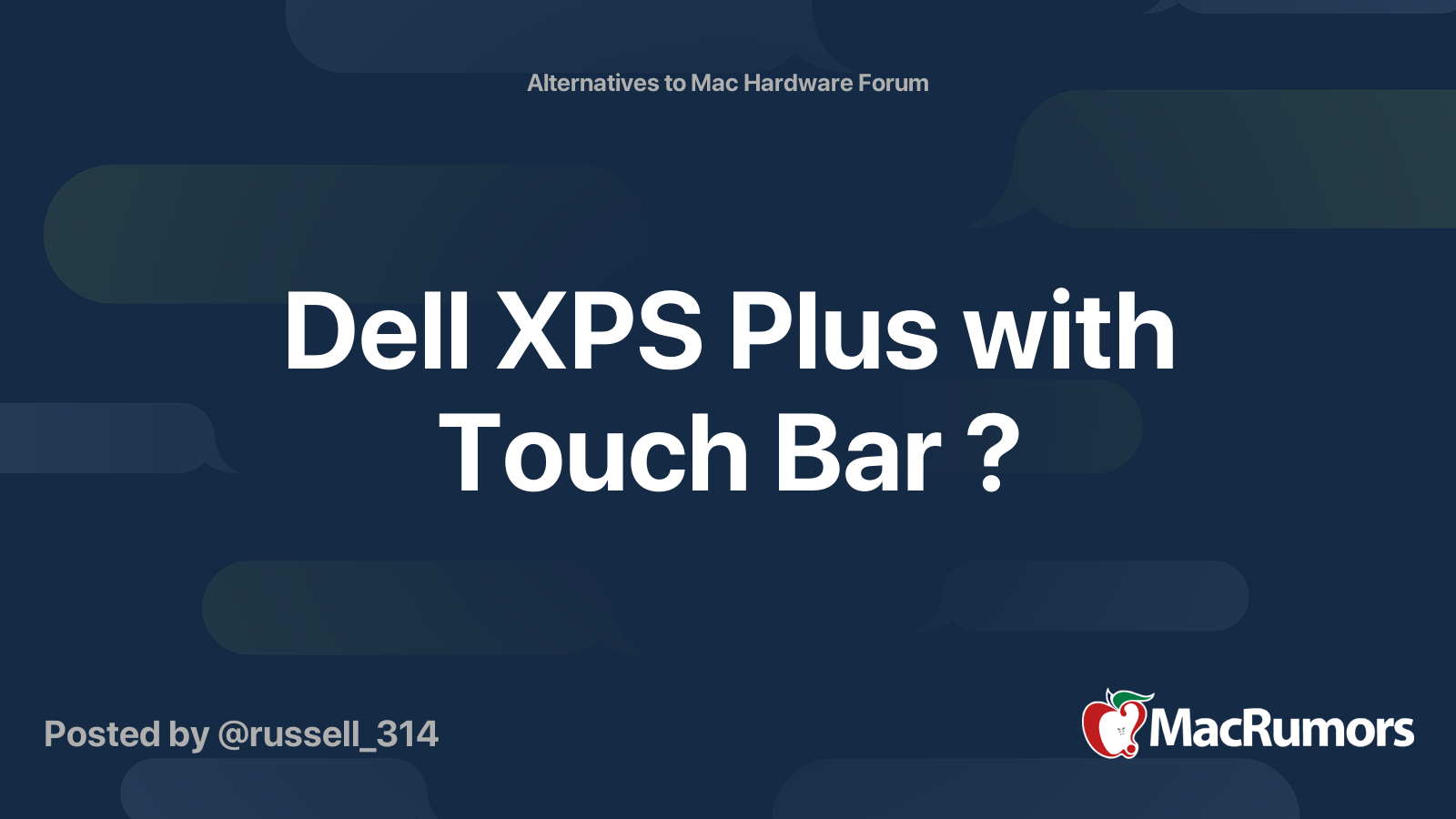 Dell Xps Plus With Touch Bar 😱 Macrumors Forums 4405