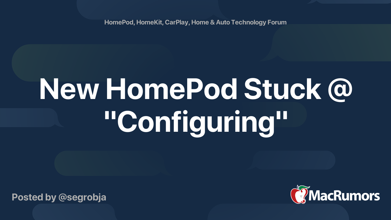 Homepod configuration hot sale