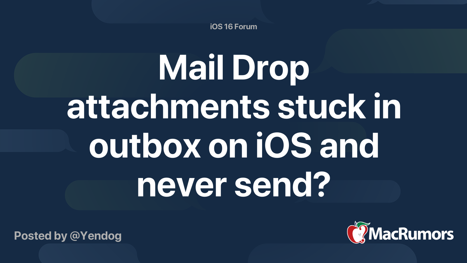 Mail Drop Attachments Stuck In Outbox On IOS And Never Send