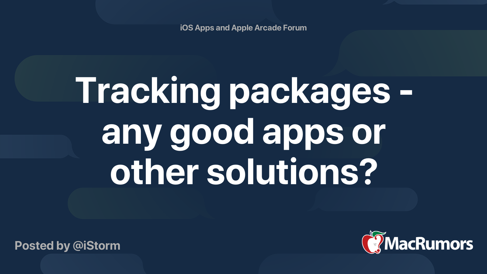 Tracking packages any good apps or other solutions? MacRumors Forums