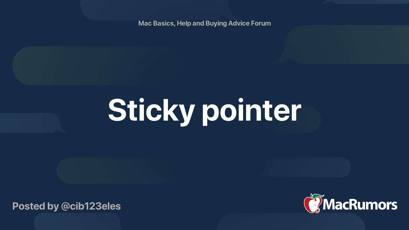 Sticky Pointer MacRumors Forums