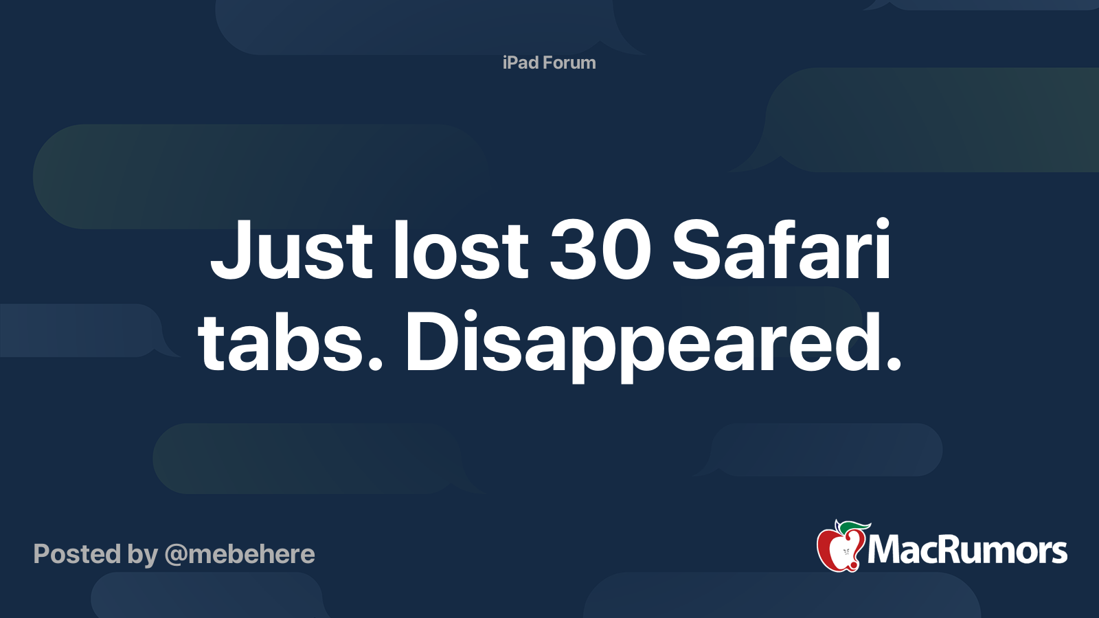 safari tabs disappeared mac