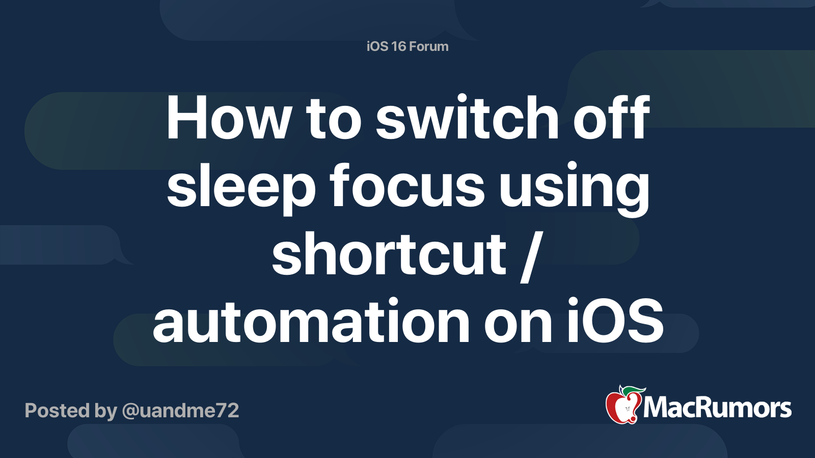 How To Switch Off Sleep Focus Using Shortcut Automation On IOS 16 x