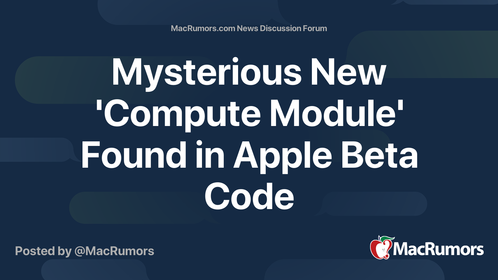 Mysterious New 'Compute Module' Found in Apple Beta Code | Page 5 ...
