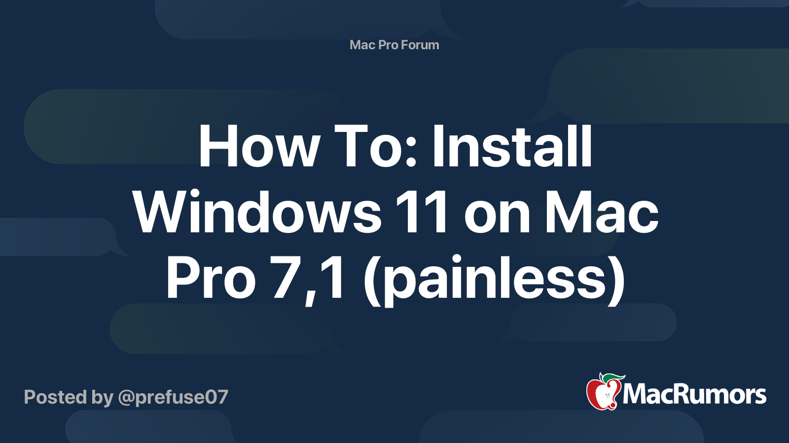 How To: Install Windows 11 on Mac Pro 7,1 (painless) | Page 2 ...