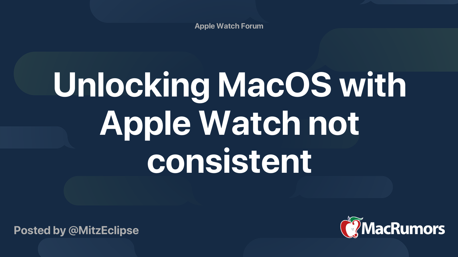 Unlocking MacOS with Apple Watch not consistent MacRumors Forums
