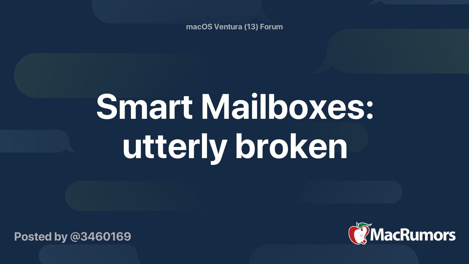 Smart Mailboxes utterly broken MacRumors Forums