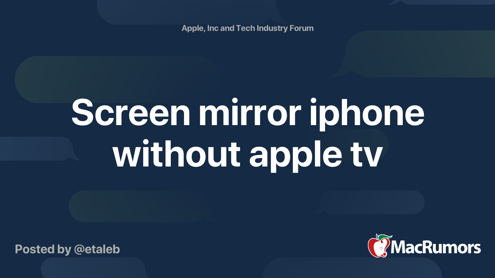 screen mirror iphone without apple tv