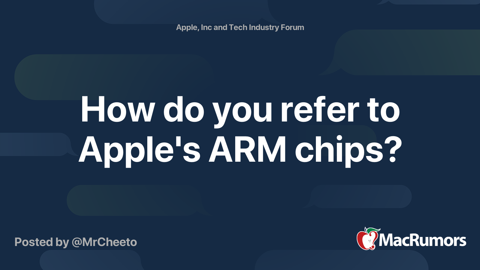 How do you refer to Apple's ARM chips? MacRumors Forums