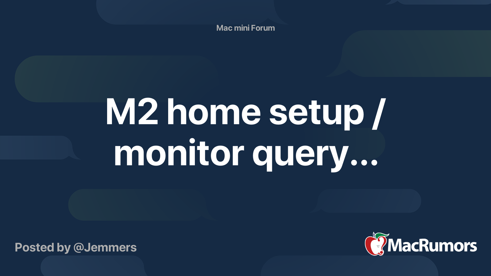 M2 home setup / monitor query... MacRumors Forums
