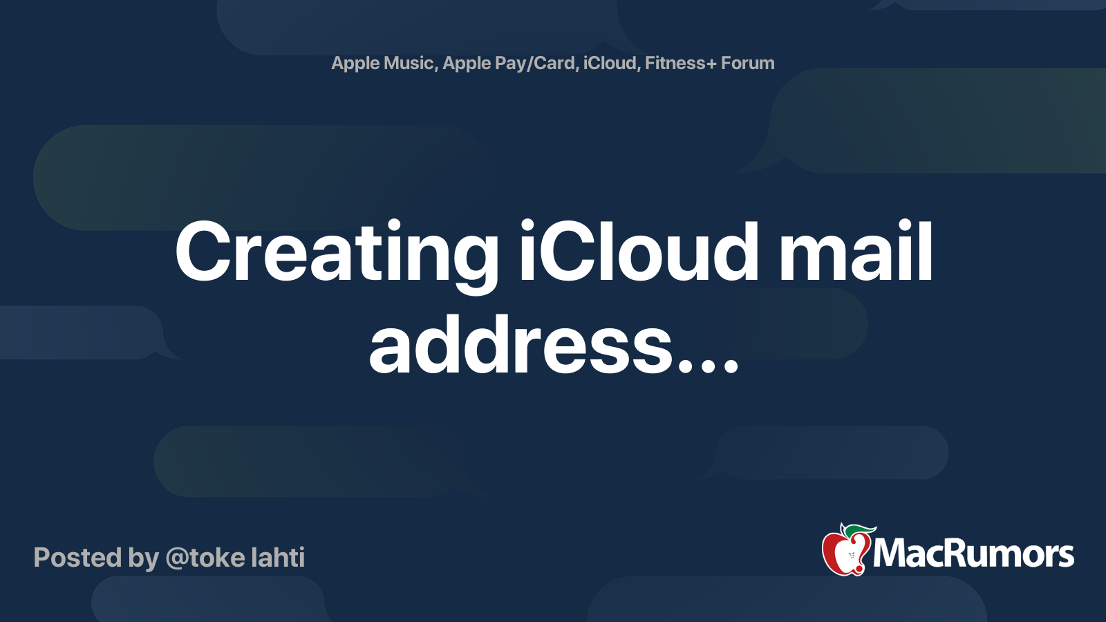 creating an icloud email address