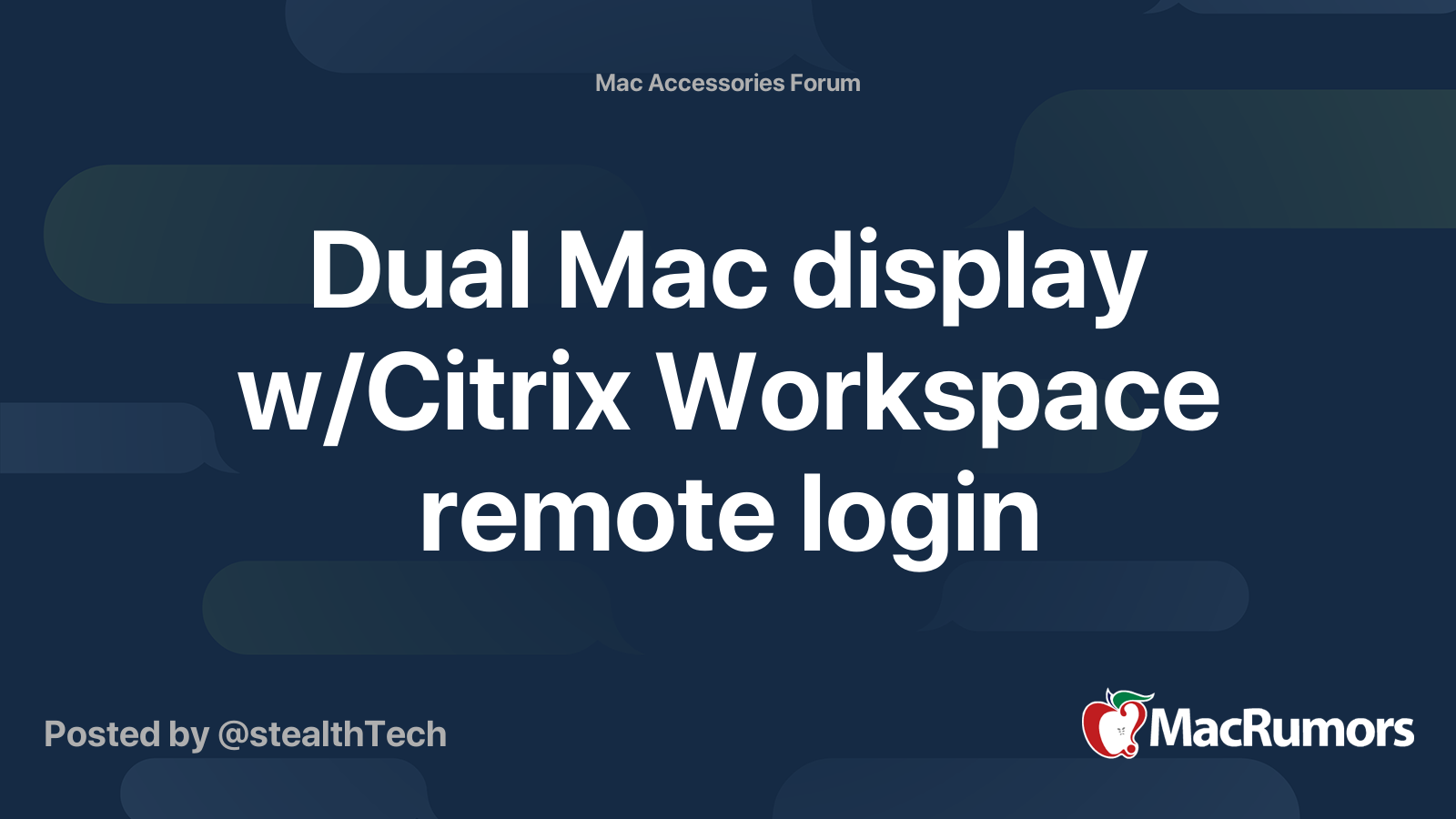 citrix workspace dual monitor mac