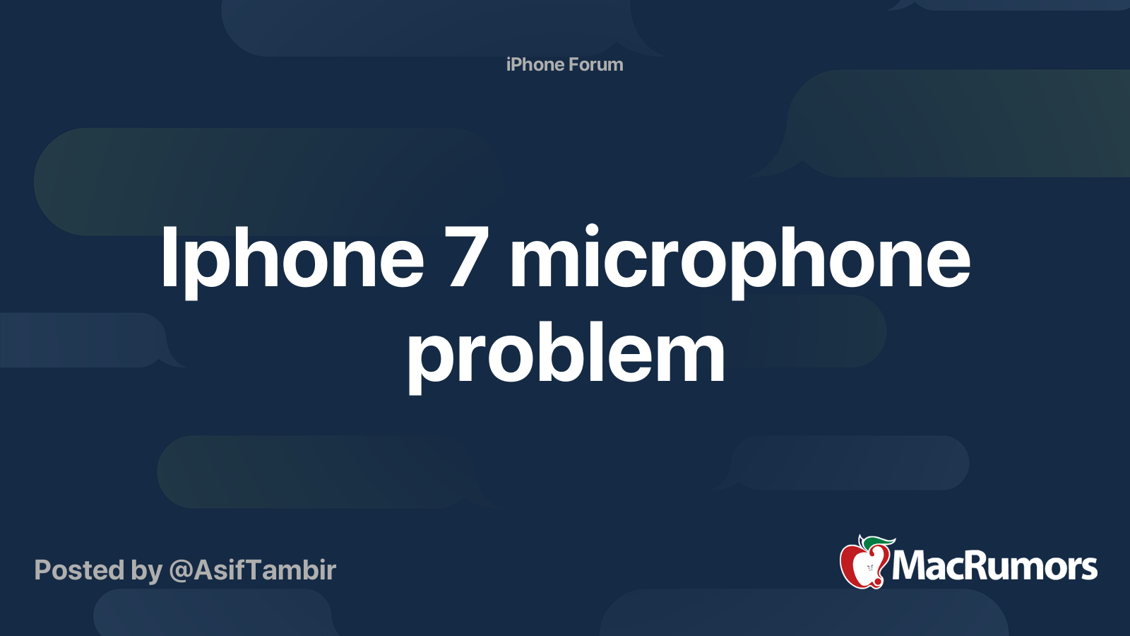iphone 7 microphone problem