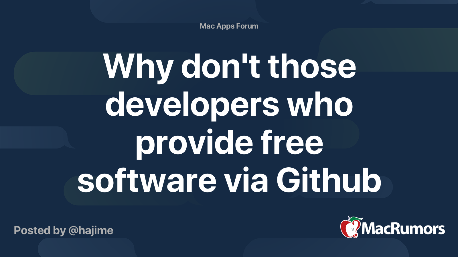 Why Don t Those Developers Who Provide Free Software Via Github Made