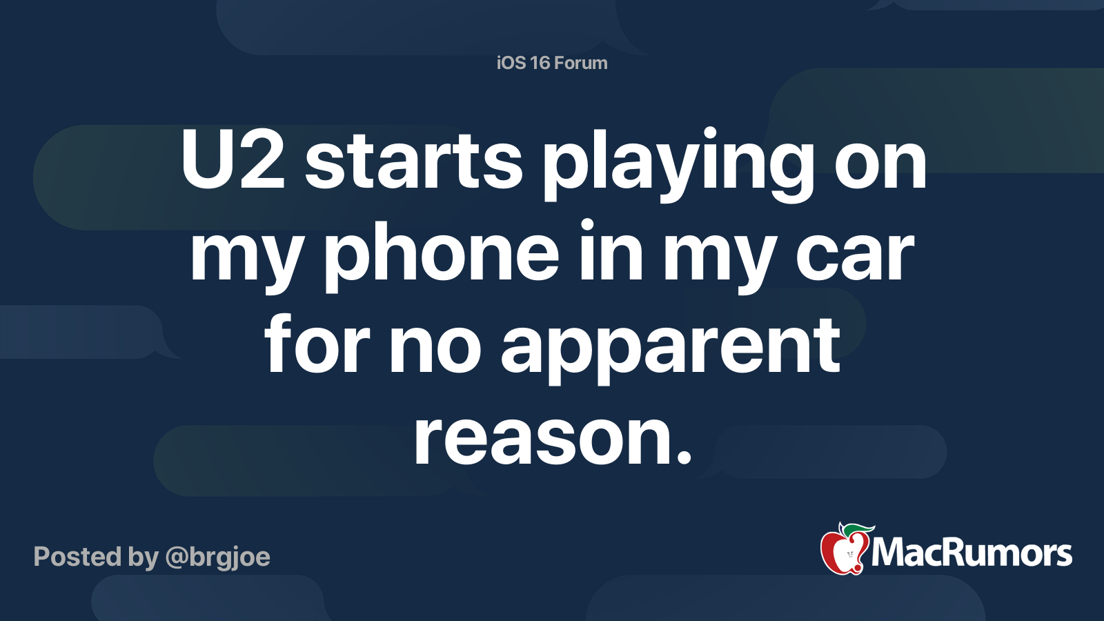 U2 starts playing on my phone in my car for no apparent reason