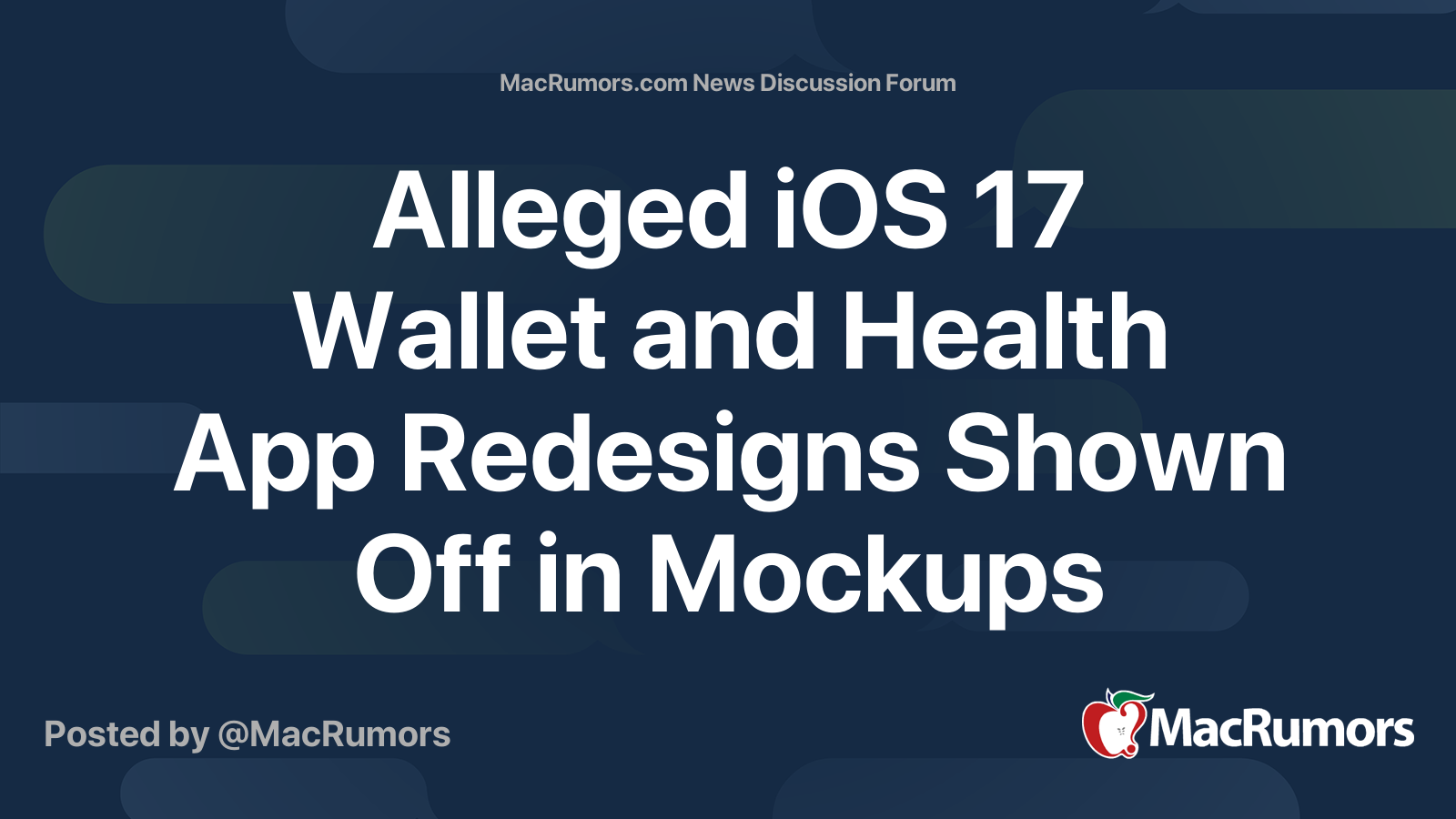 Alleged iOS 17 Wallet and Health App Redesigns Shown Off in Mockups ...