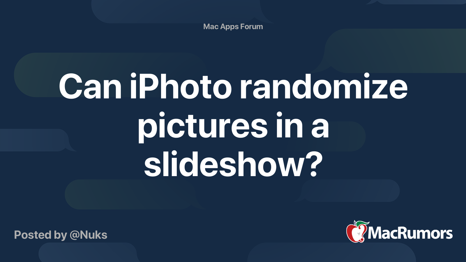 Photo shuffle slideshow