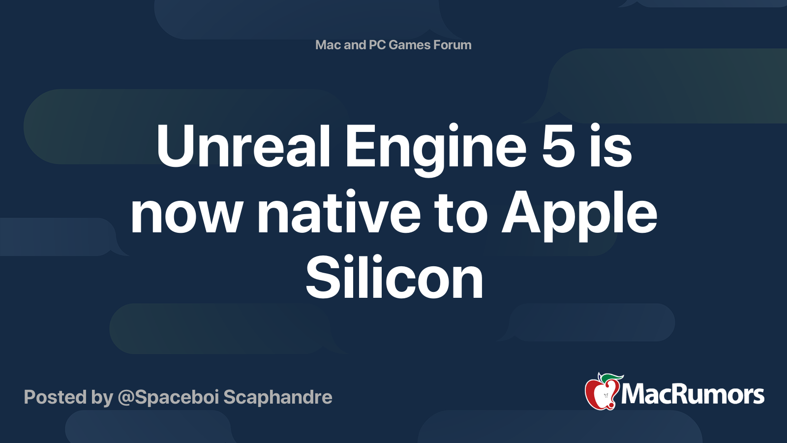 Apple Silicon Macs now natively support Unreal Engine 5