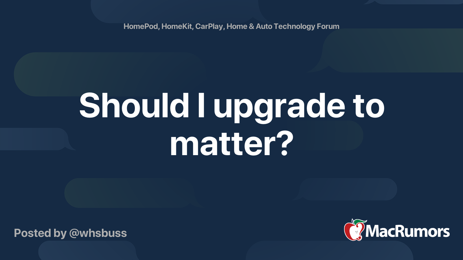 Upgrade to Matter: Everything stays the same? Not quite! - Matter & Apple  HomeKit Blog