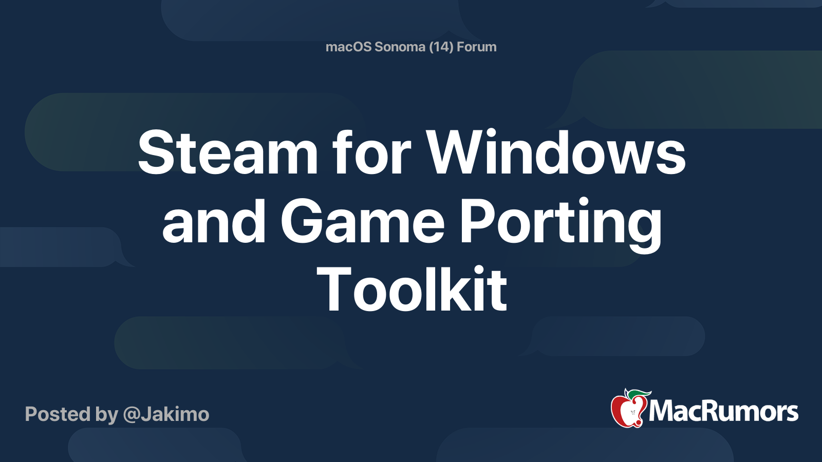Steam for Windows and Game Porting Toolkit MacRumors Forums