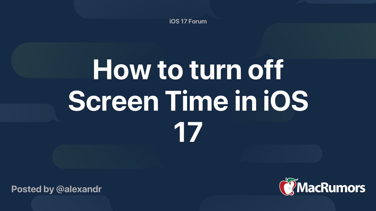 how-to-turn-off-screen-time-in-ios-17-macrumors-forums