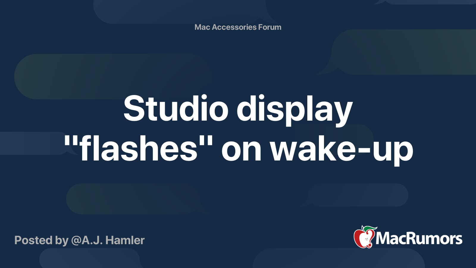Studio display "flashes" on wakeup MacRumors Forums
