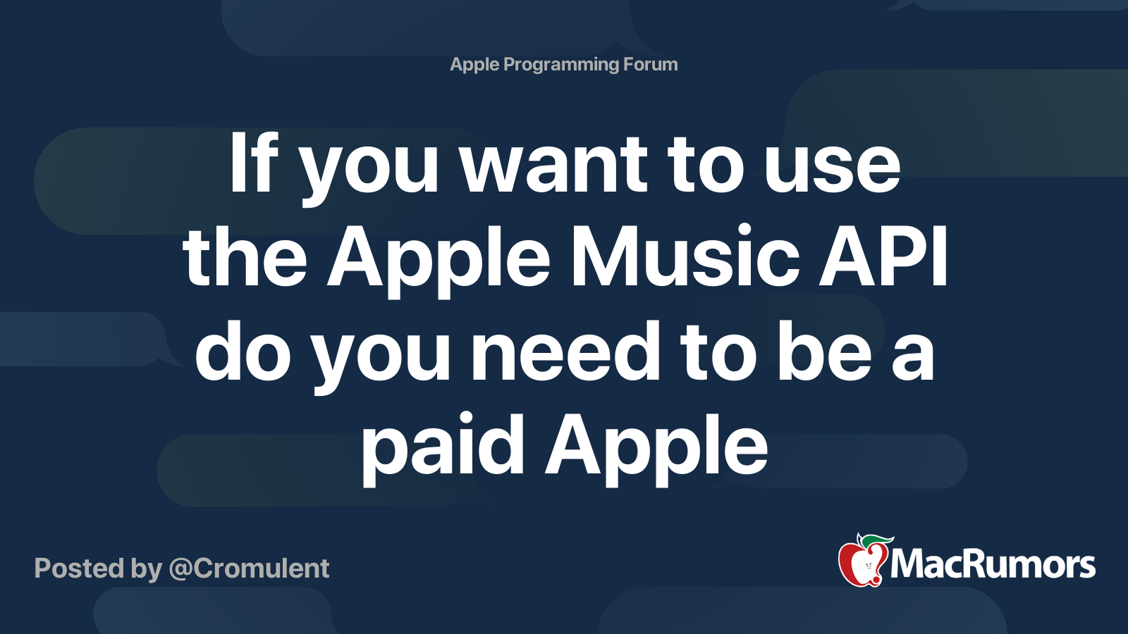 if-you-want-to-use-the-apple-music-api-do-you-need-to-be-a-paid-apple