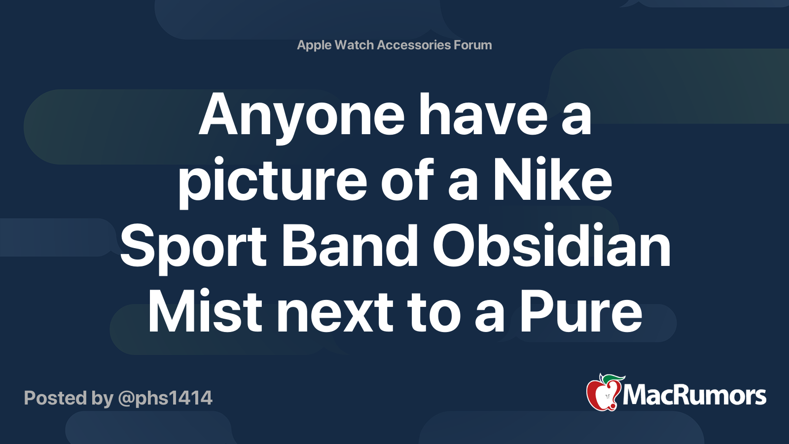 Anyone have a picture of a Nike Sport Band Obsidian Mist next to a