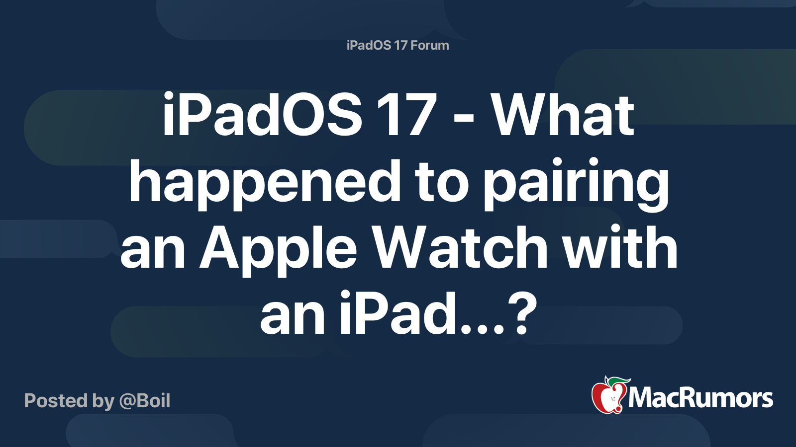 Can apple watch pair to online ipad