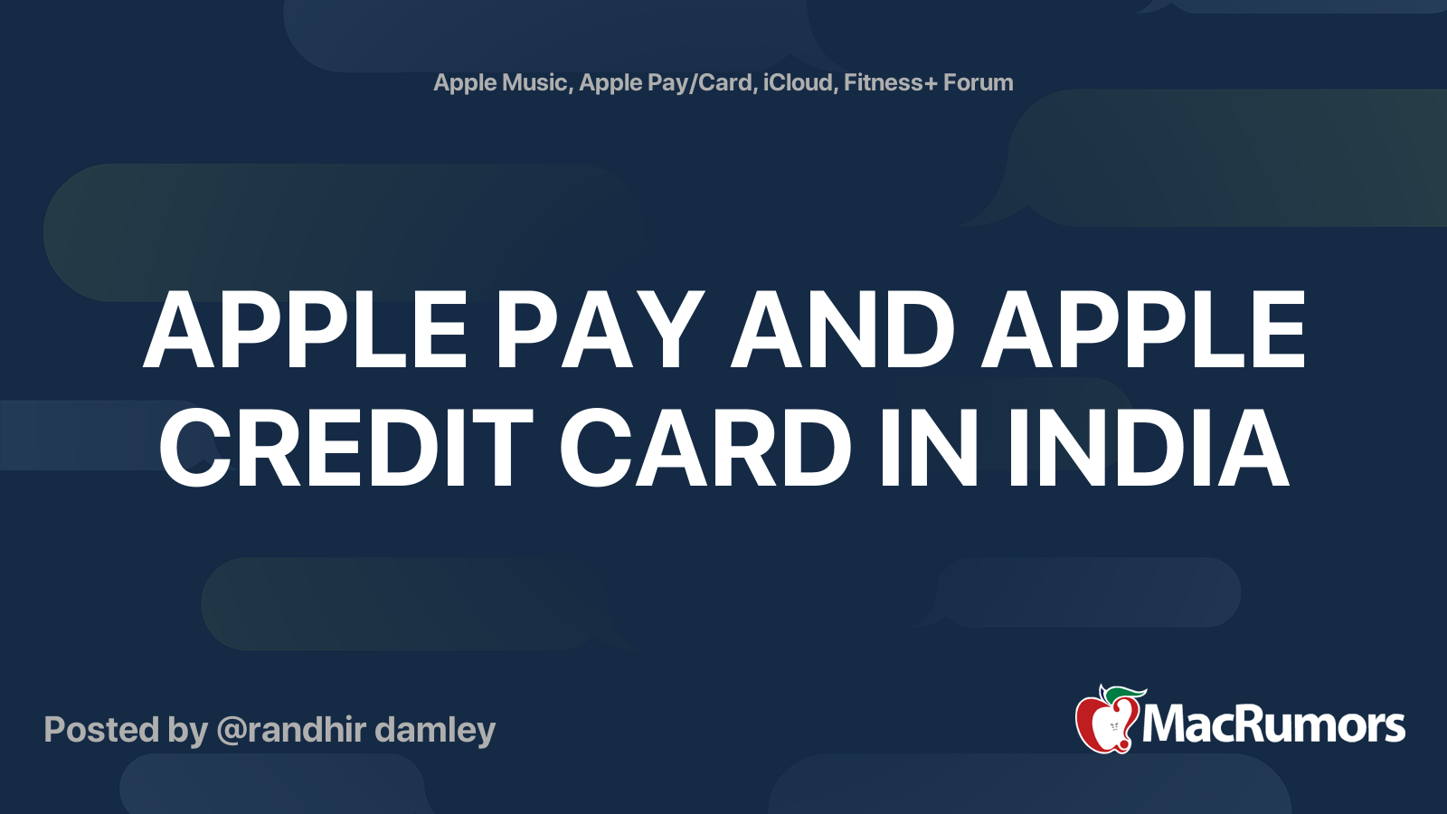 APPLE PAY AND APPLE CREDIT CARD IN INDIA