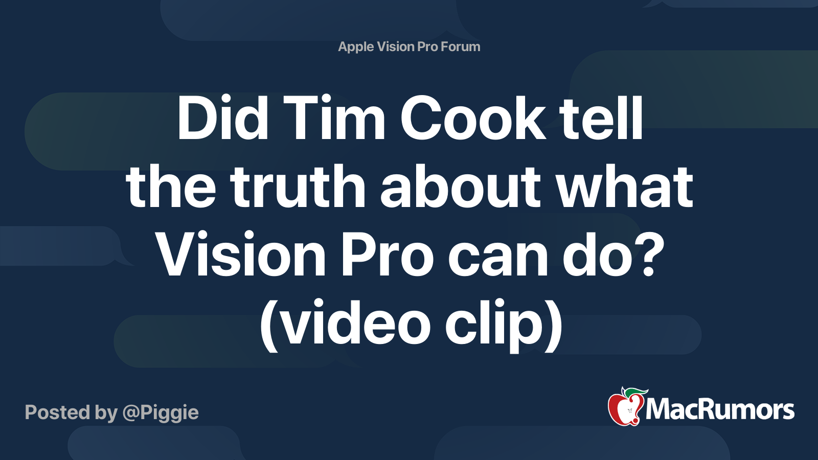 Did Tim Cook tell the truth about what Vision Pro can do? (video clip