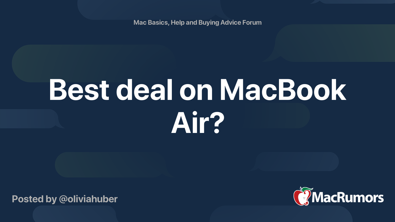 Best deal on MacBook Air? MacRumors Forums