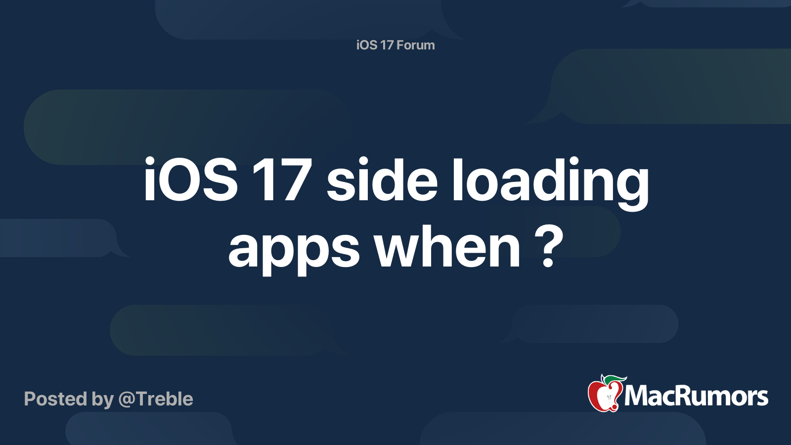 iOS 17 side loading apps when ? | MacRumors Forums