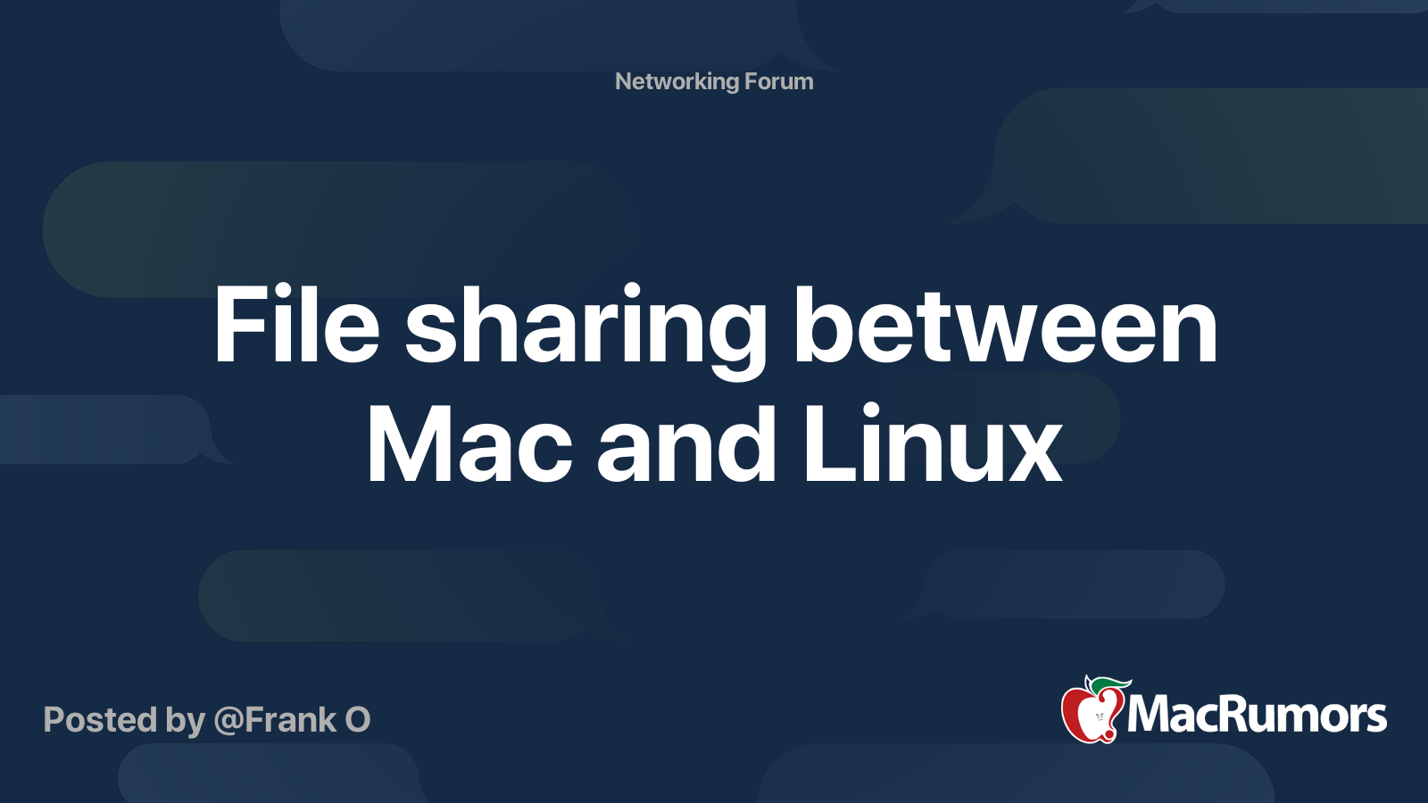 File sharing between Mac and Linux | MacRumors Forums