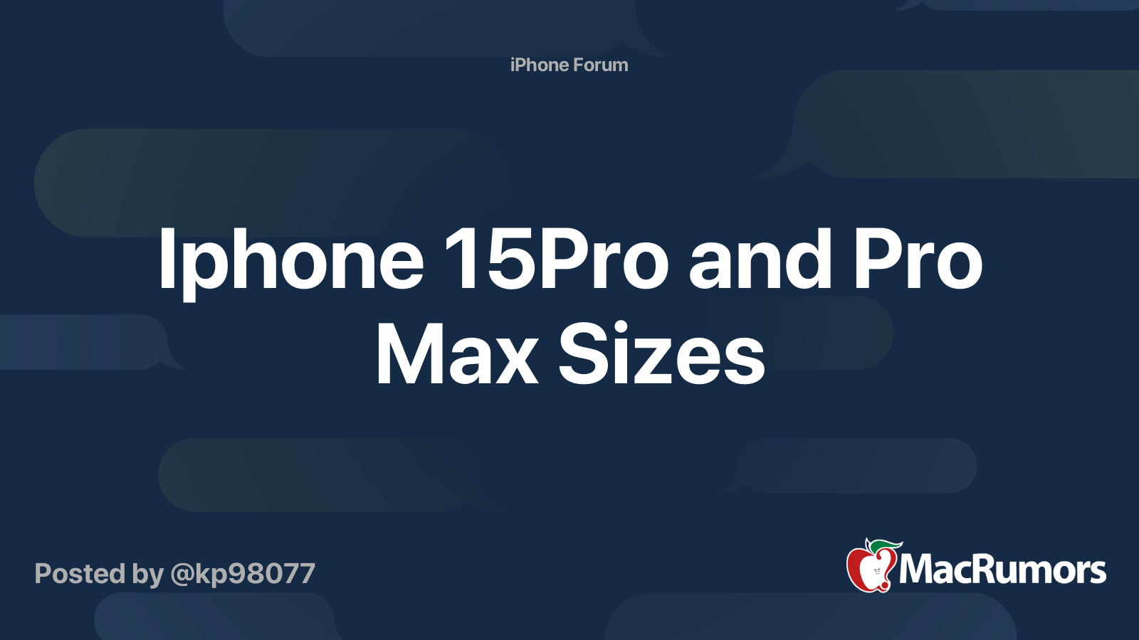 screen size of 15 pro and pro max