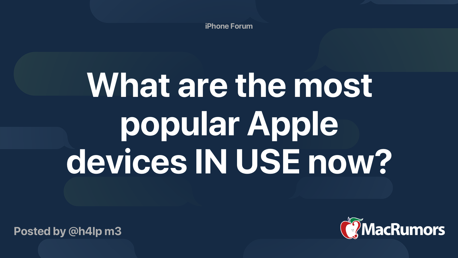 What are the most popular Apple devices IN USE now? MacRumors Forums