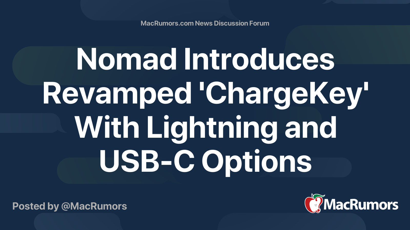Nomad Introduces Revamped 'ChargeKey' With Lightning and USB-C Options ...