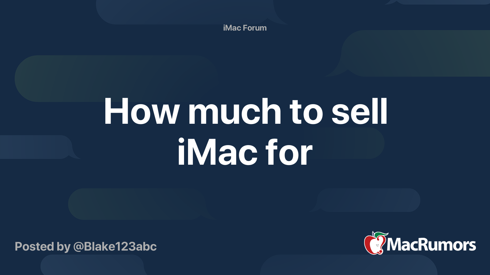 how-much-to-sell-imac-for-macrumors-forums