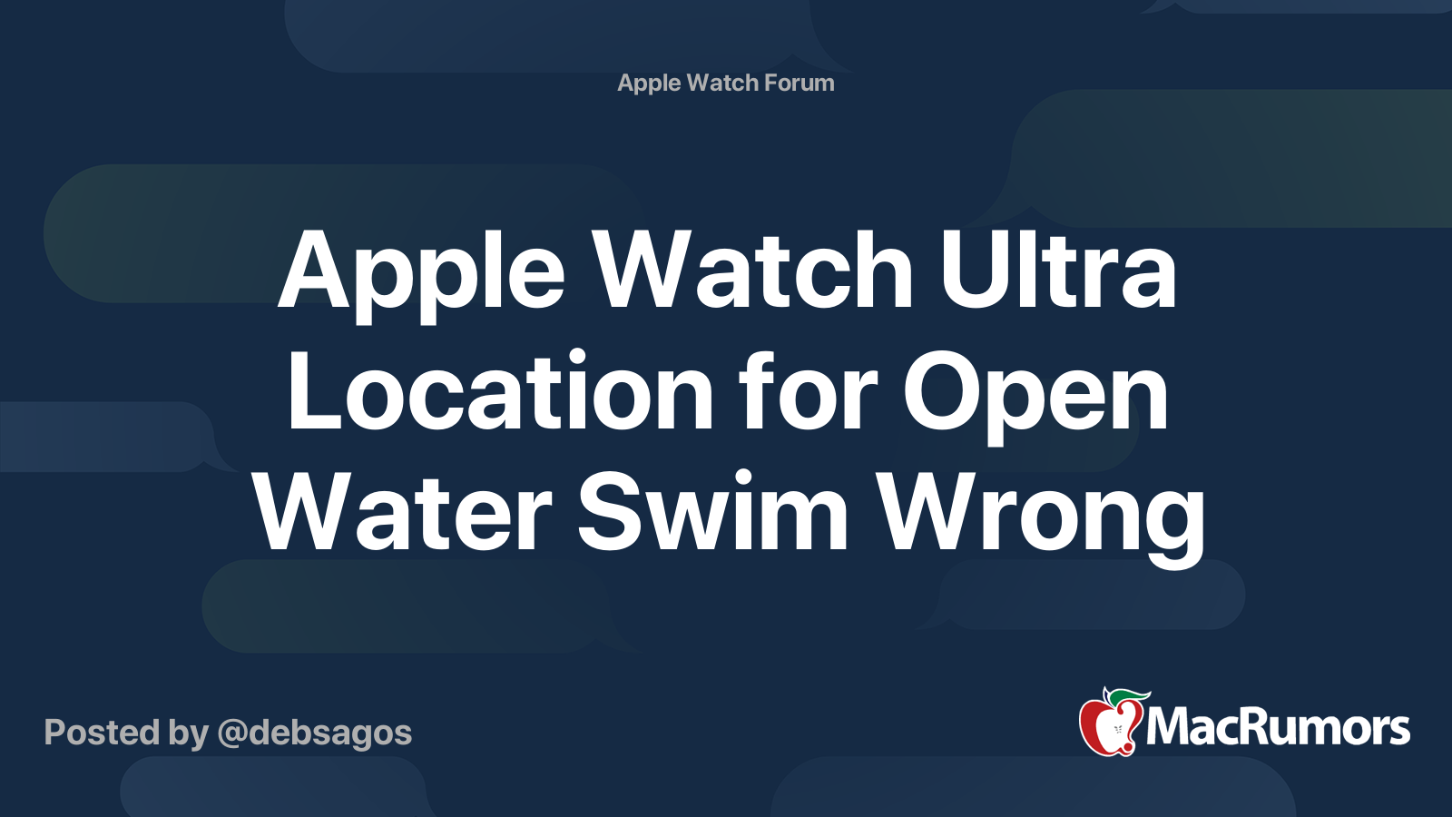 Open water discount swim apple watch