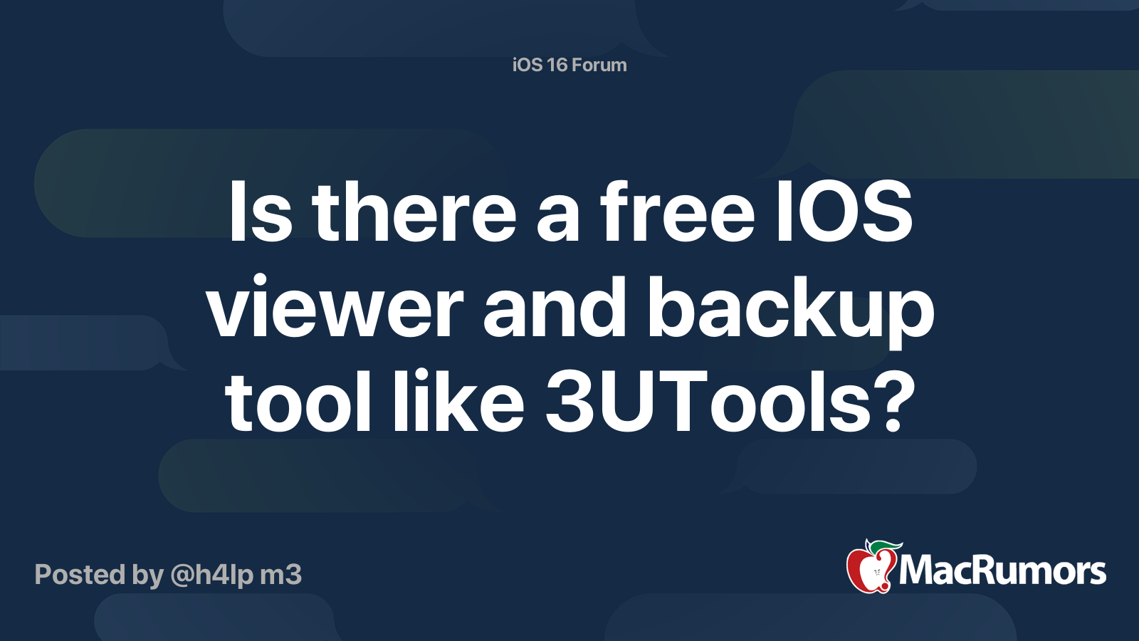 is-there-a-free-ios-viewer-and-backup-tool-like-3utools-macrumors-forums