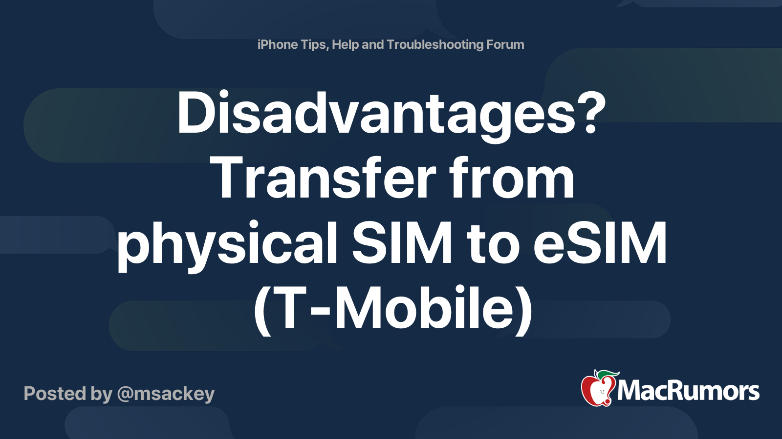 how to transfer physical sim to esim t mobile