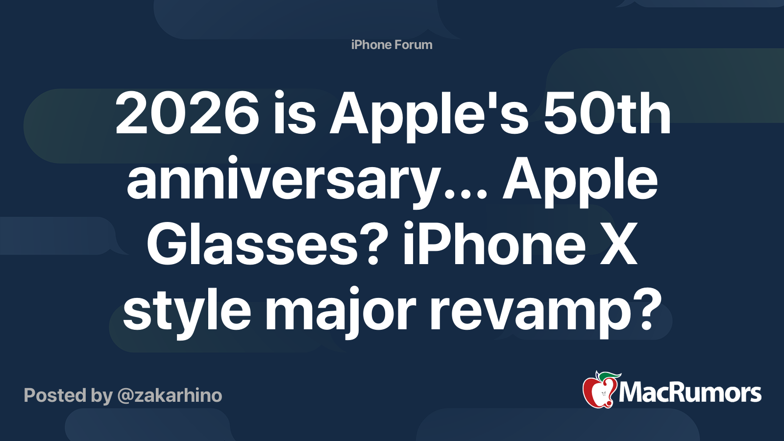  Foto zu 2026 is Apple's 50th anniversary... Apple Glasses? iPhone X style major 
