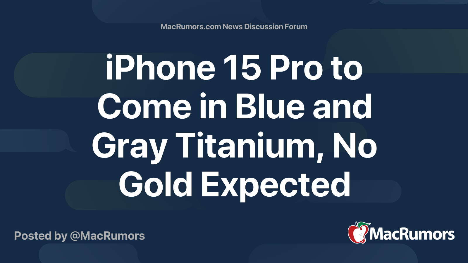 iPhone 15 Pro replacing gold and purple options with gray and blue for  titanium finish - 9to5Mac