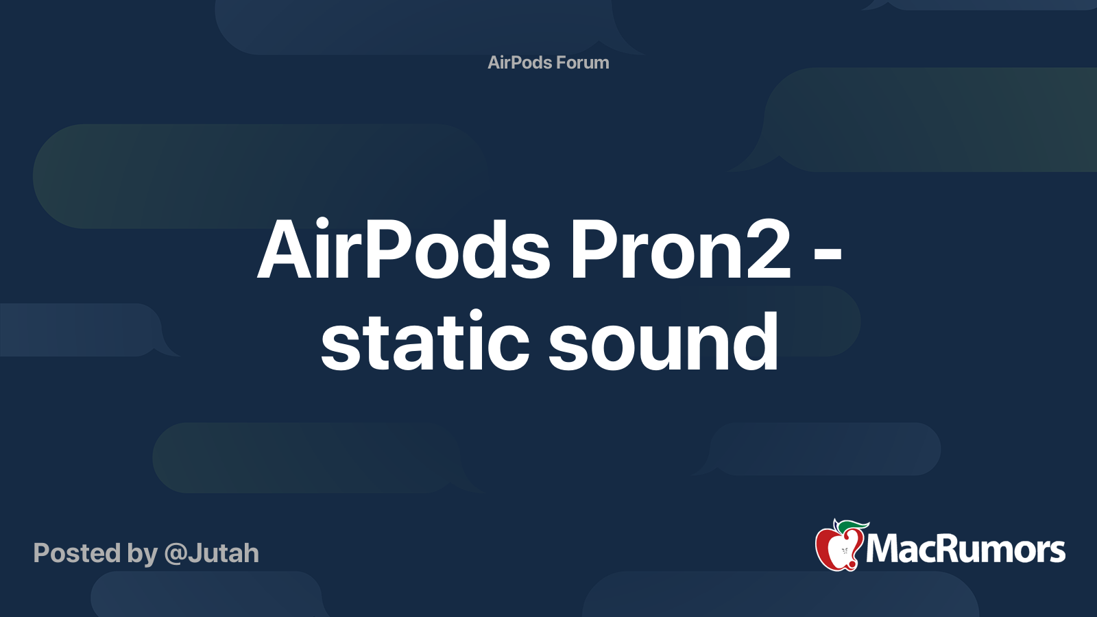 Static sound in online airpods