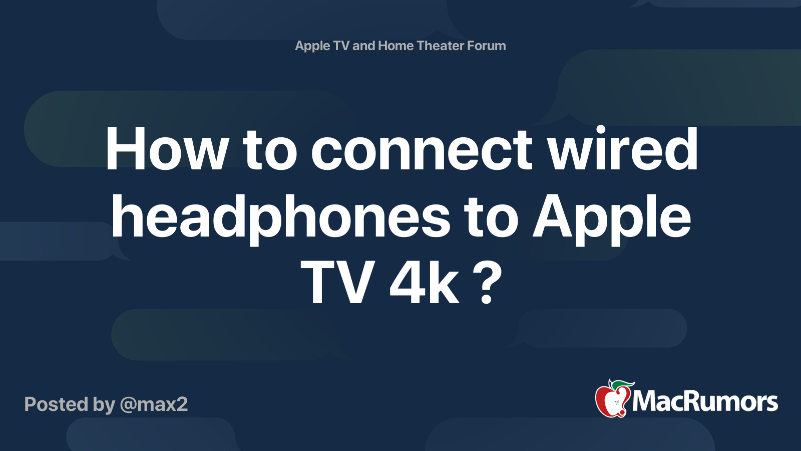 Apple tv headphone discount jack