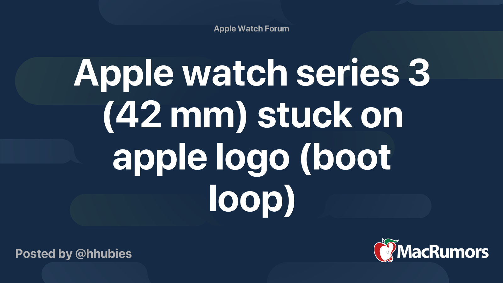 Apple watch 3 best sale stuck on apple logo